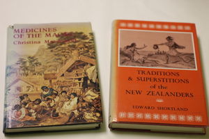 Medicines of the Maori and Traditions by Christina Macdonald and Traditions & Superstitions of the New Zealanders by  Edward Shortland